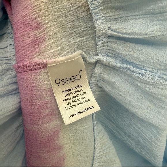 9Seed St. Tropez Ruffle Mini Dress in Blue Prism Rainbow Gradient One Size - Picture 6 of 8